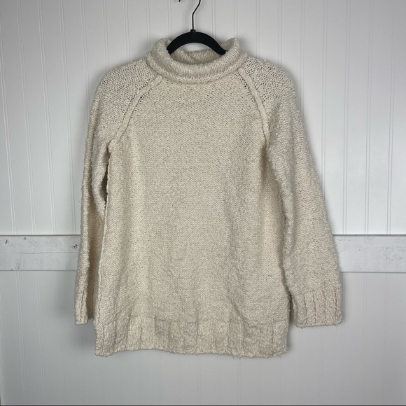 ANTHROPOLOGIE Moth Juliette Nubby Cream Knit Turtleneck - Picture 2 of 7